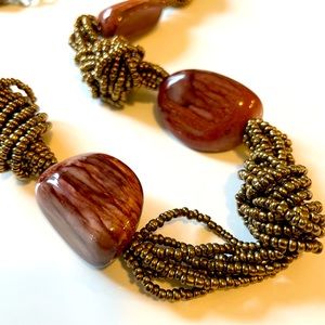 Beaded statement necklace